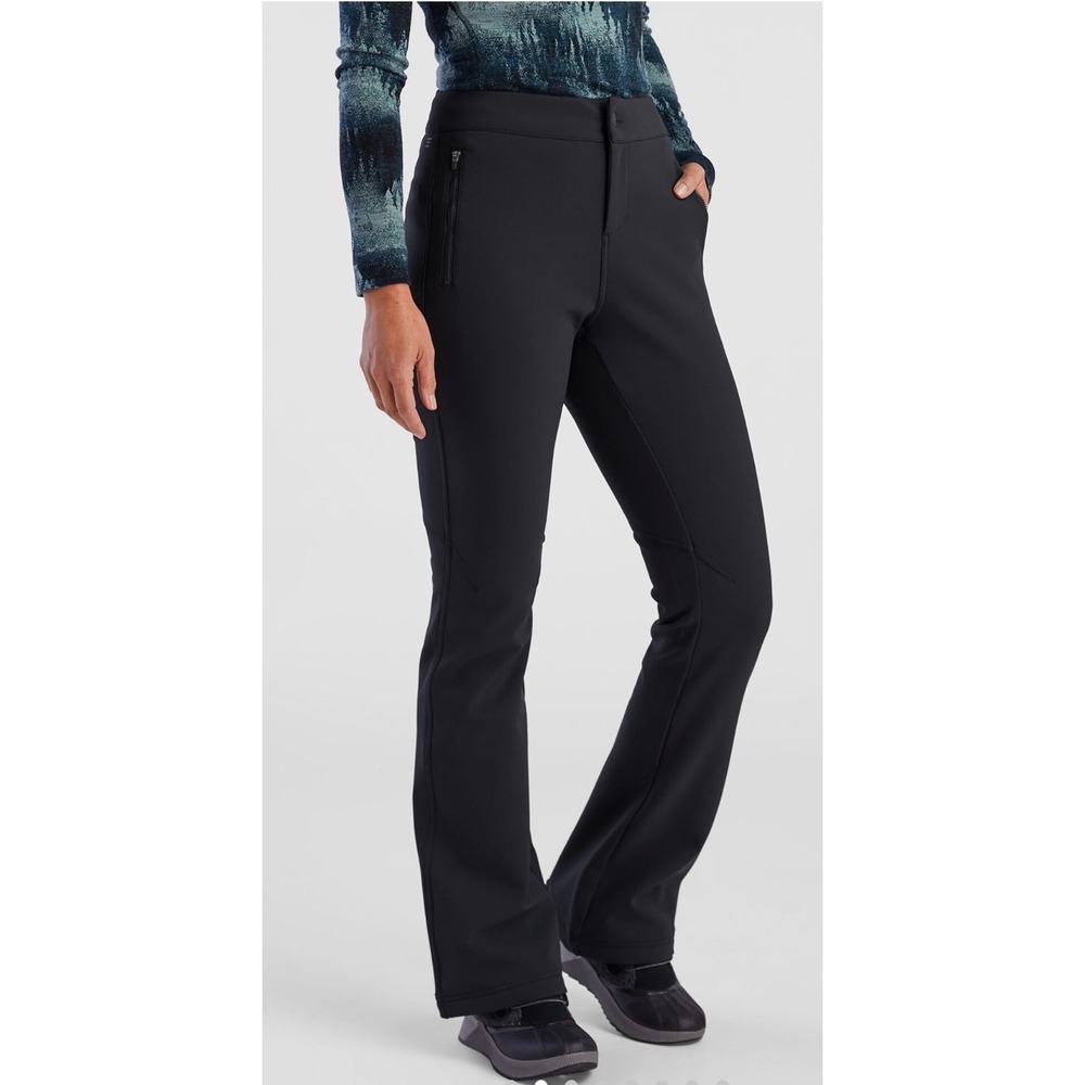 Title nine fleece lined Valhalla Softshell Pants black 12 performance activewear